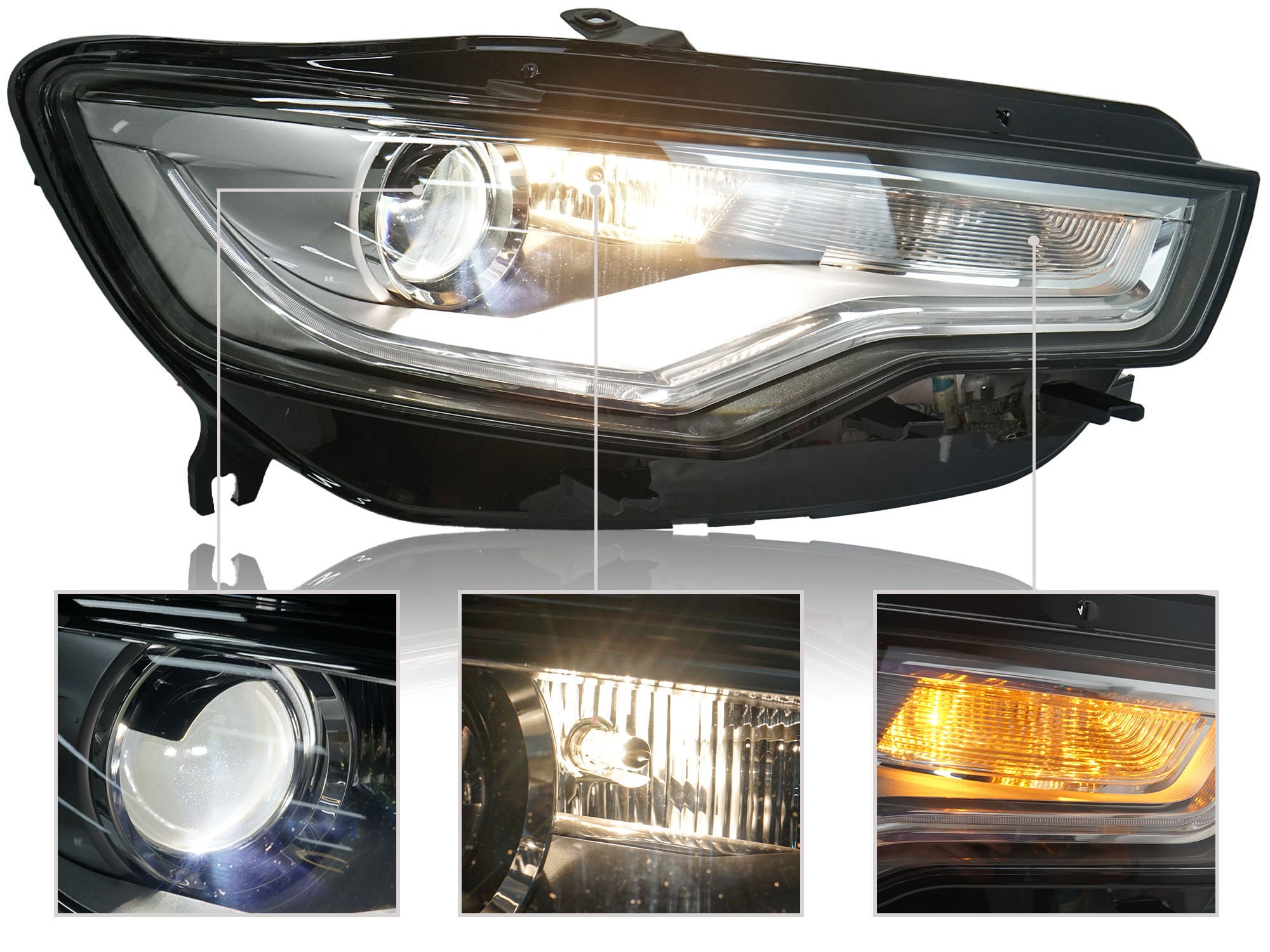 Rechts Scheinwerfer für Audi A6 4G C7 2010-2014 D3S Xenon H7 Kurvenlicht - Image 10