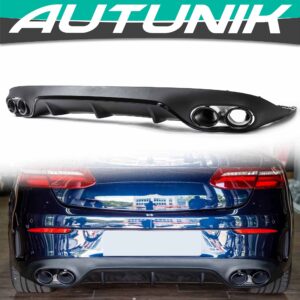 E53 Look Diffusor Heckdiffusor Auspuff Schwarz für Mercedes C238 A238 AMG-Line 16-24