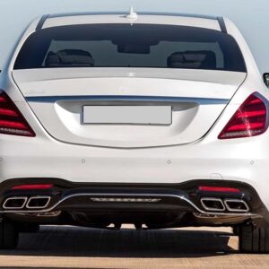 Alternative view of Schwarz Heckdiffusor Diffusor Endrohre für Mercedes W222 V222 AMG Line 17-20 MOPF