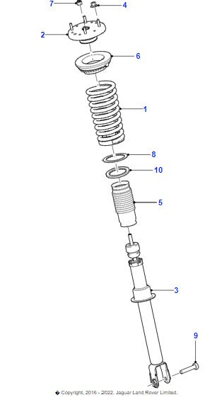 Jaguar XJ Vorne Shock Absorber See Description C2D49988 2010-19