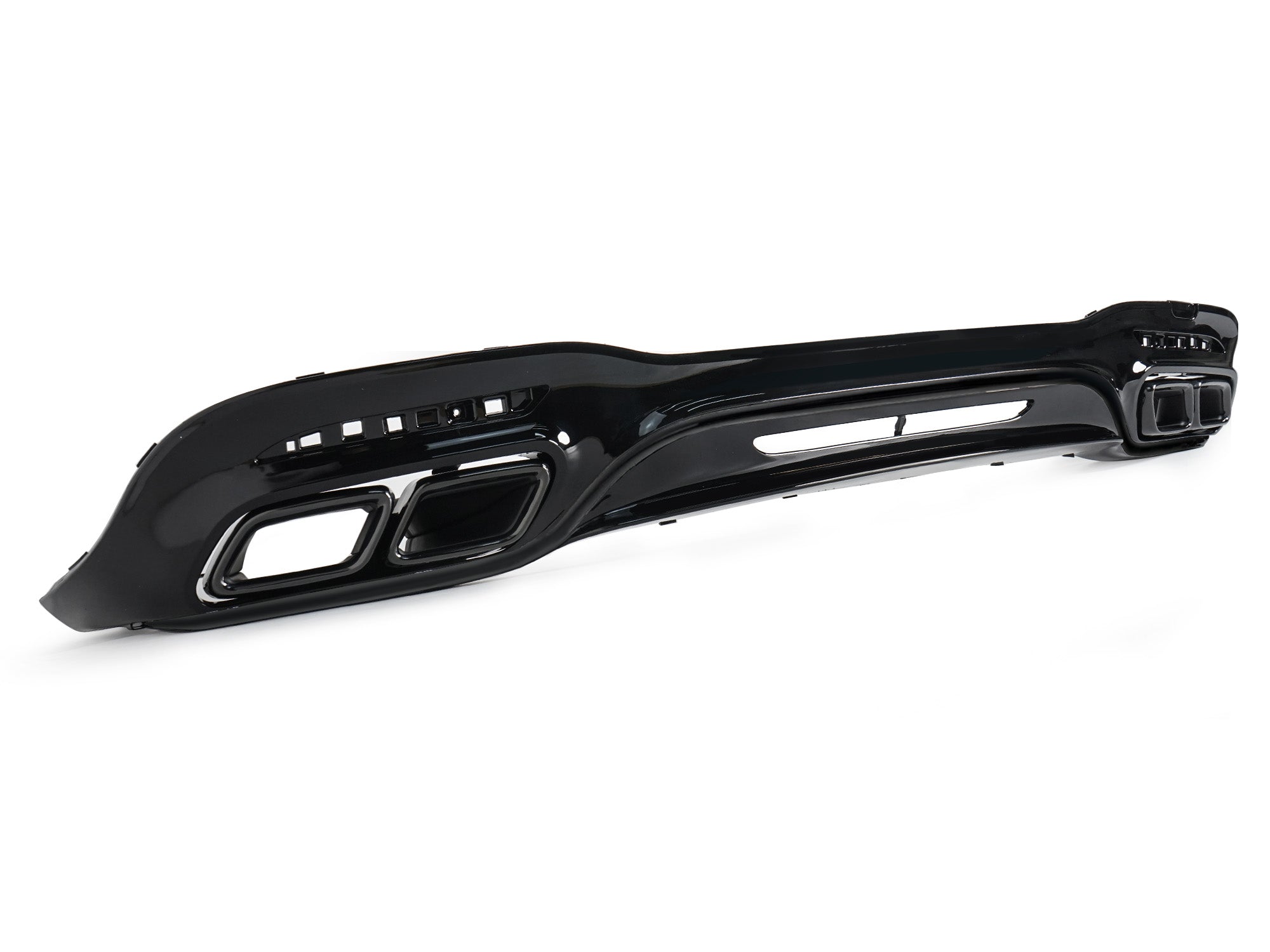 Schwarz Heckdiffusor Diffusor Endrohre für Mercedes W222 V222 AMG Line 17-20 MOPF - Image 6