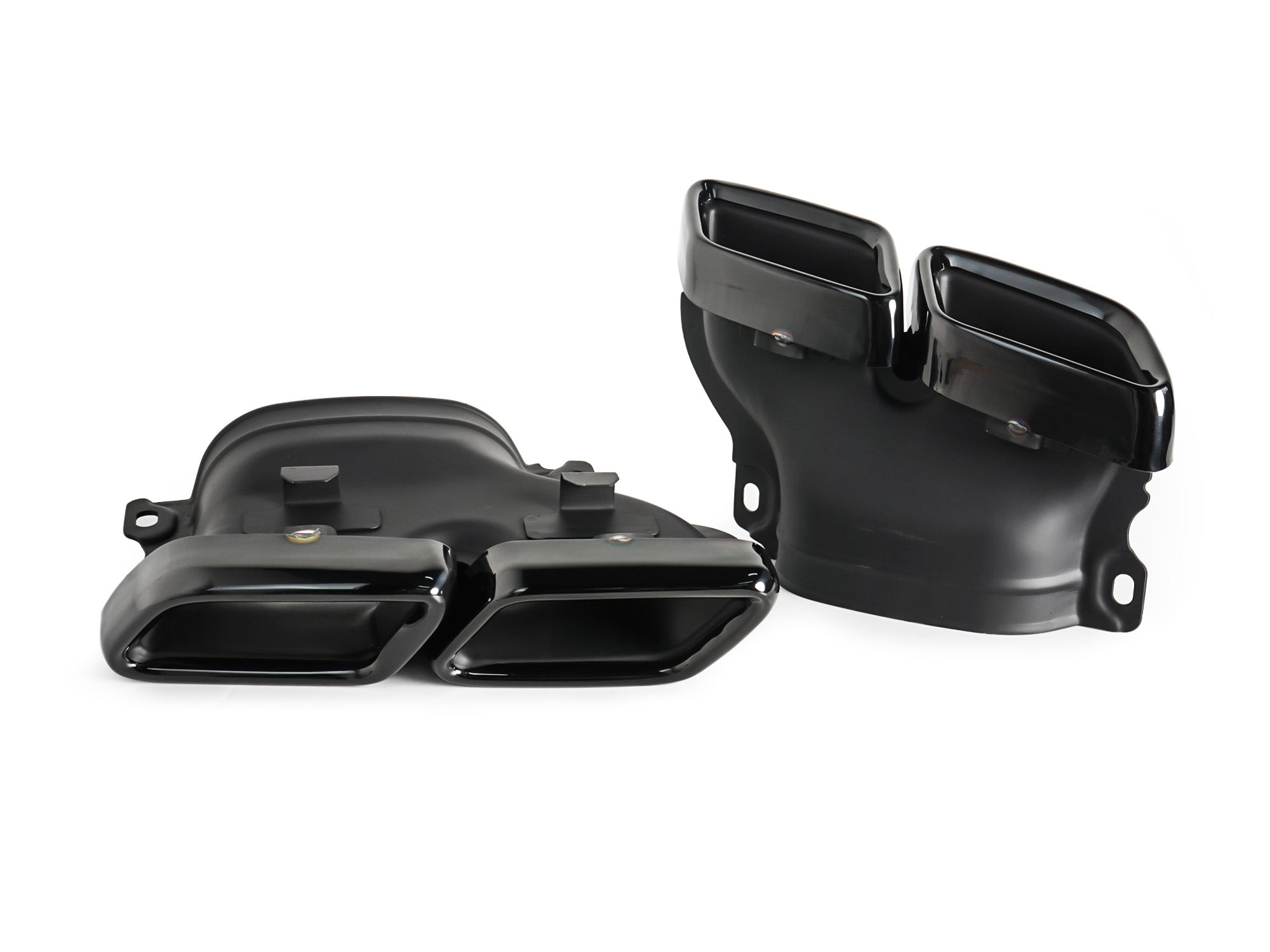 Schwarz Heckdiffusor Diffusor Endrohre für Mercedes W222 V222 AMG Line 17-20 MOPF - Image 9